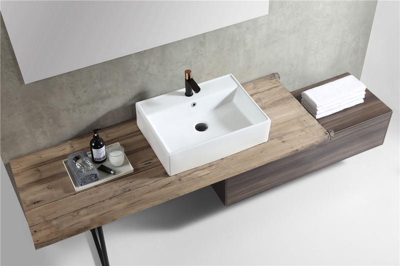 Rubine VENTO 58M Ceramic Basin Gloss White
