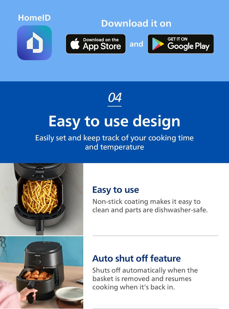 Philips NA120/09 12-in-1 Airfryer 4.2L RapidAir Energy-Efficient SmartApp