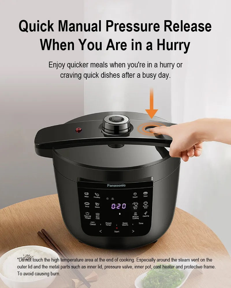 Panasonic 4L Electric Pressure Cooker with 12 Auto Menus