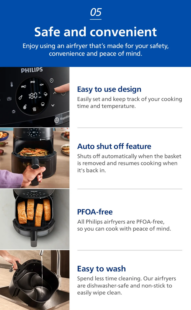 Philips NA231 13-in-1 Digital Airfryer 6.2L See-Through Window