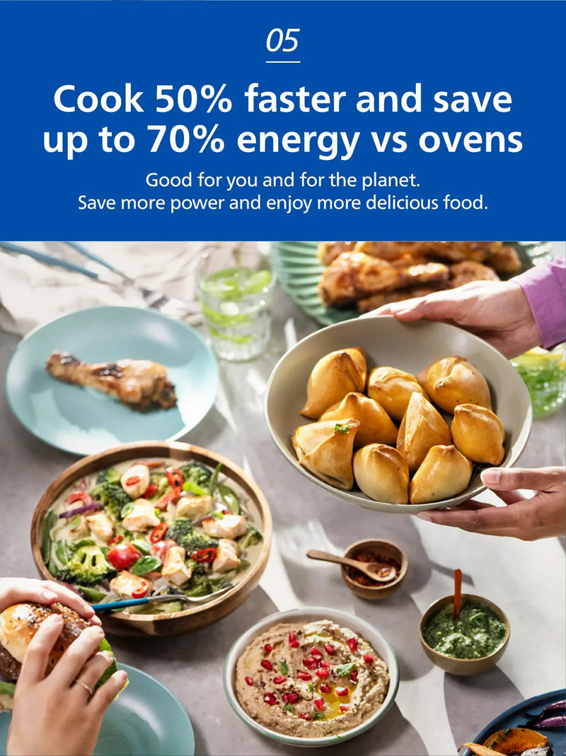 Philips NA120/09 12-in-1 Airfryer 4.2L RapidAir Energy-Efficient SmartApp