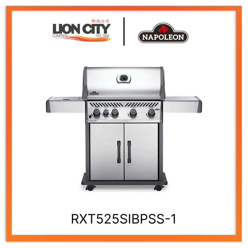 Napoleon RXT525SIBPSS-1 Rogue 525 Propane Gas Grill With Infrared Side Burner Stainless Steel