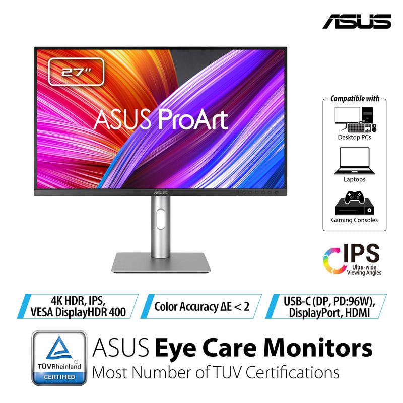 ASUS ProArt Display PA279CRV Monitor Silver