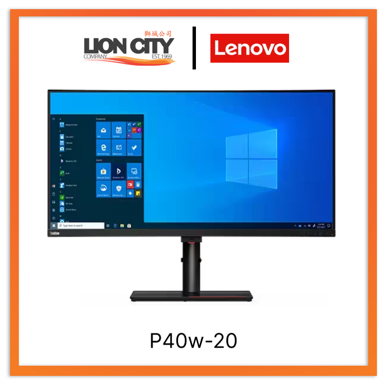 Lenovo ThinkVision P40w-20 39.7" 5K2K Ultra-Wide Curved Monitor