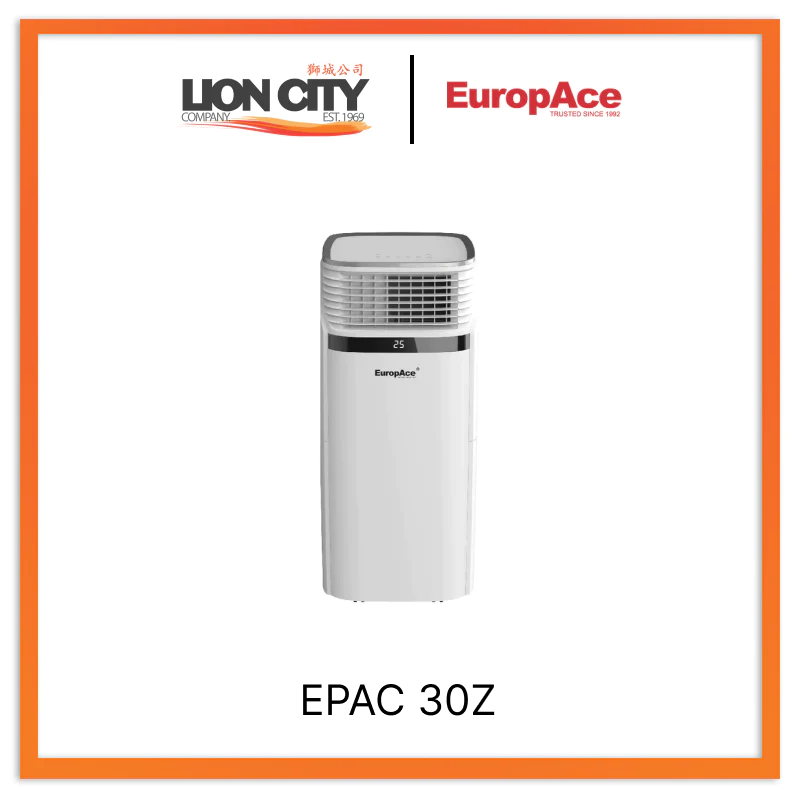Europace EPAC 30Z The Most Powerful 30,000 BTU Portable Aircon EPAC30Z 2025 Dual Hose Model - Lion City Company