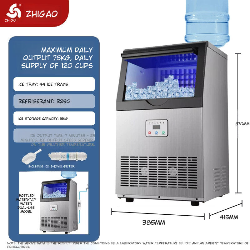 Chigo Commercial Automatic Square Ice Maker Machine for Coffee Tea Shops "Contact for Price"