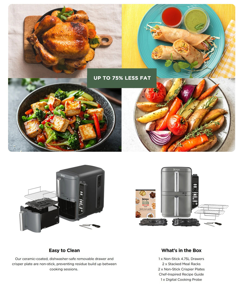 Ninja SL451SM Double Stack XL 9.5L Air Fryer