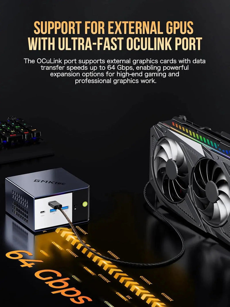 GMKtec EVO-X1 AI Mini PC AMD Ryzen AI 9 HX 370 32GB 1TB Black