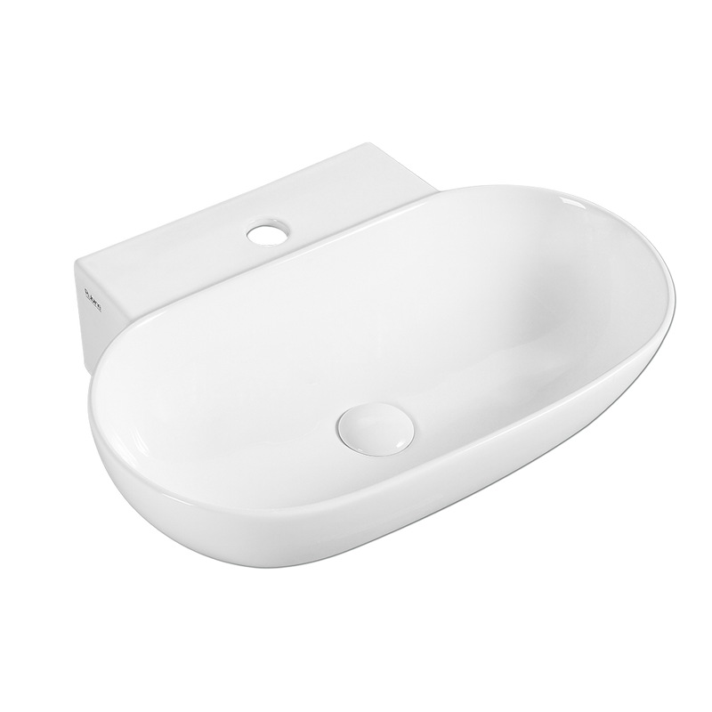 Rubine VENTO 55M Ceramic Basin Gloss White