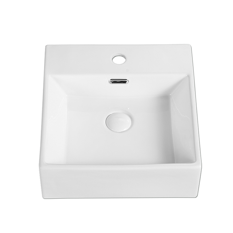 Rubine VENTO 40M 40cm Ceramic Basin Gloss White