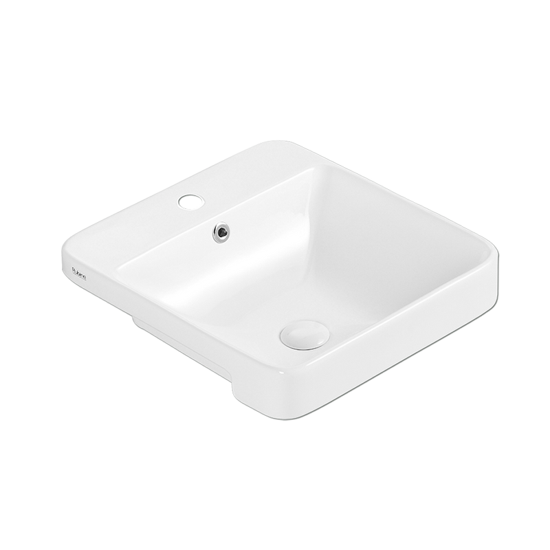 Rubine RIFF 42M Ceramic Basin Gloss White