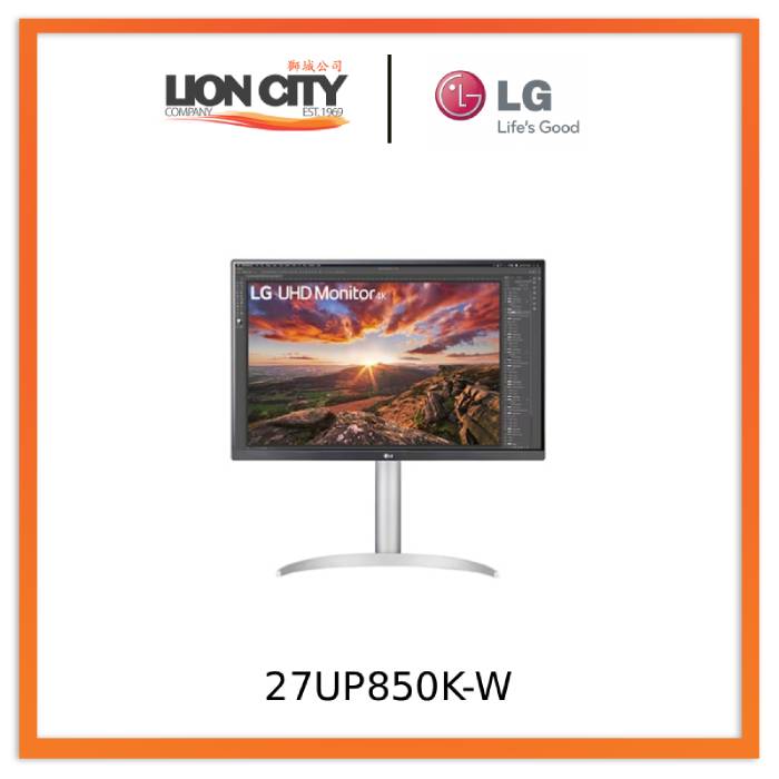 LG 27UP850K-W LG UHD 4K 27" IPS Display Monitor with USB Type-C™