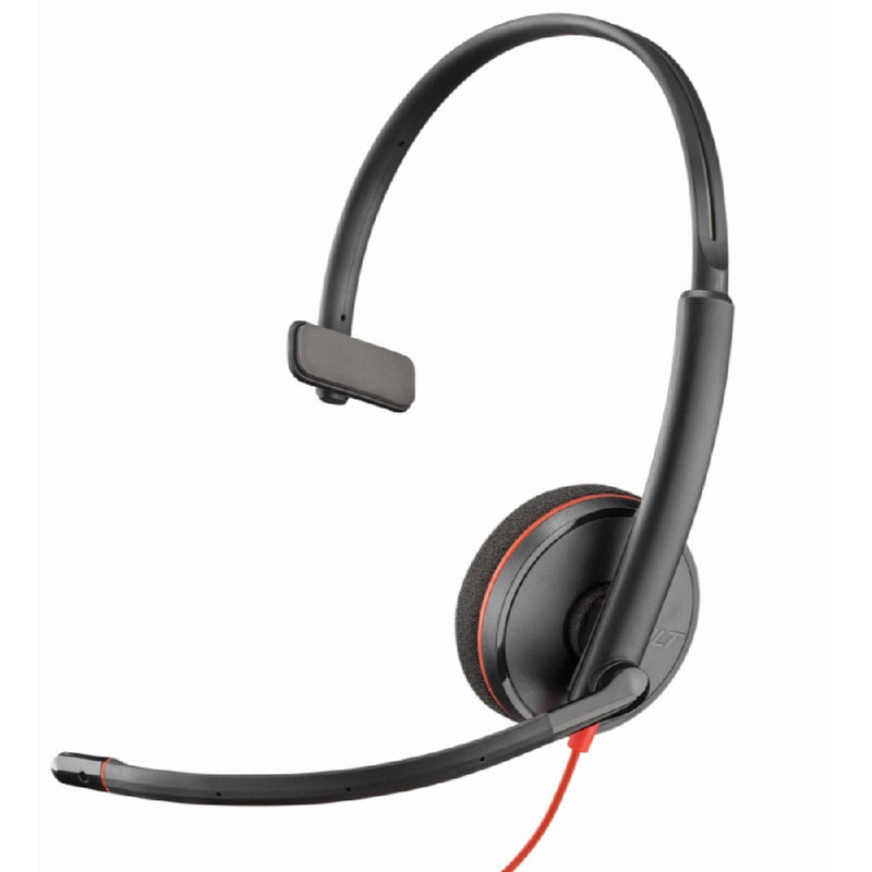 HP Poly Blackwire 3215 Monaural Headset USB-C USB-A 3.5mm