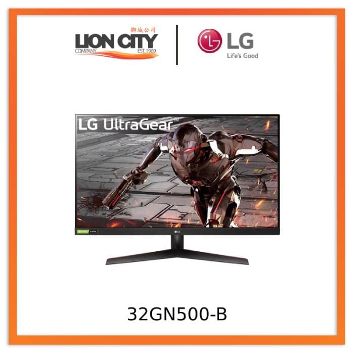 LG 32GN500-B 31.5" UltraGear™ Full HD Gaming Monitor with 165Hz, 1ms MBR and NVIDIA® G-SYNC® Compatible