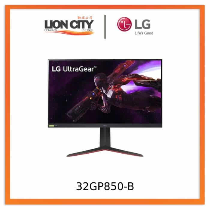 LG 32GP850-B 31.5'' UltraGear™ QHD Nano IPS 1ms (GtG) Gaming Monitor with 165Hz / 180Hz (Overclock)