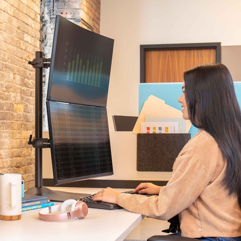 Ergotron DS100 Dual-Monitor Desk Stand Vertical