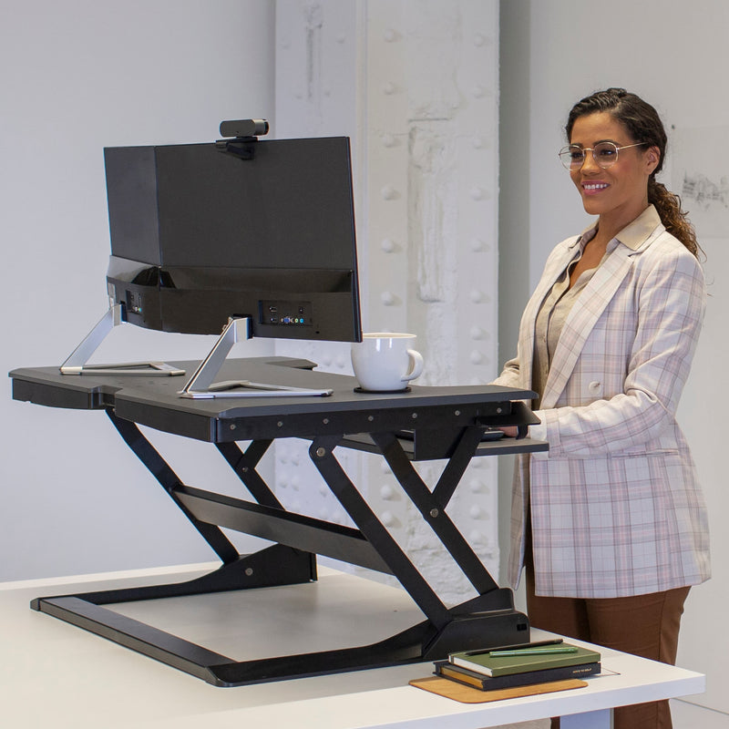 Ergotron WorkFit-TL Sit-Stand Desktop Workstation Black 33-406-085