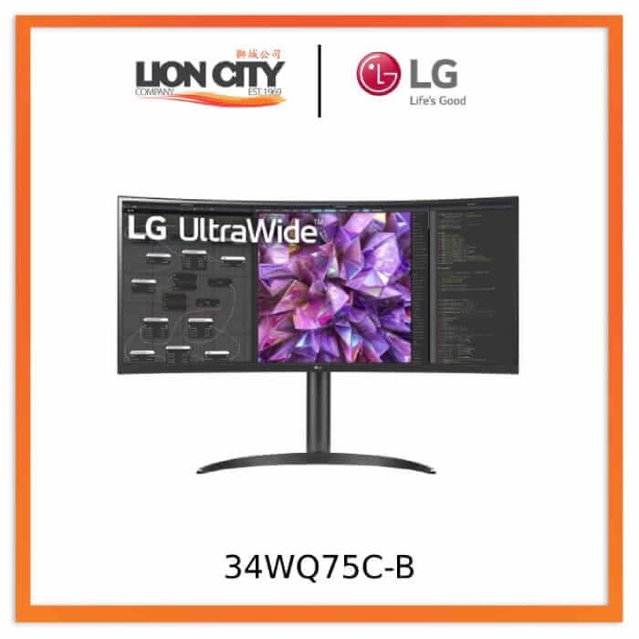 LG 34WQ75C-B 34'' 21:9 Curved UltraWide™ QHD (3440 x 1440) Monitor