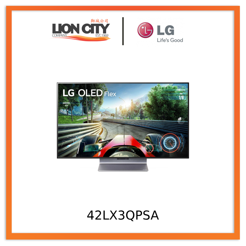 LG 42LX3QPSA OLED Flex Gaming TV | Flexible Curved Display | Small TV | Gaming & PC room setup Console TV