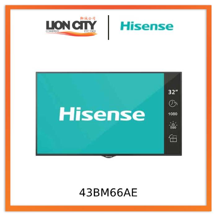 Hisense 43BM66AE 43” 4K UHD Digital Signage Display