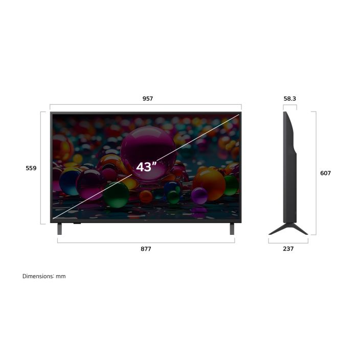 LG 43-inch UHD 4K Smart LED TV with α7 AI Processor Gen8