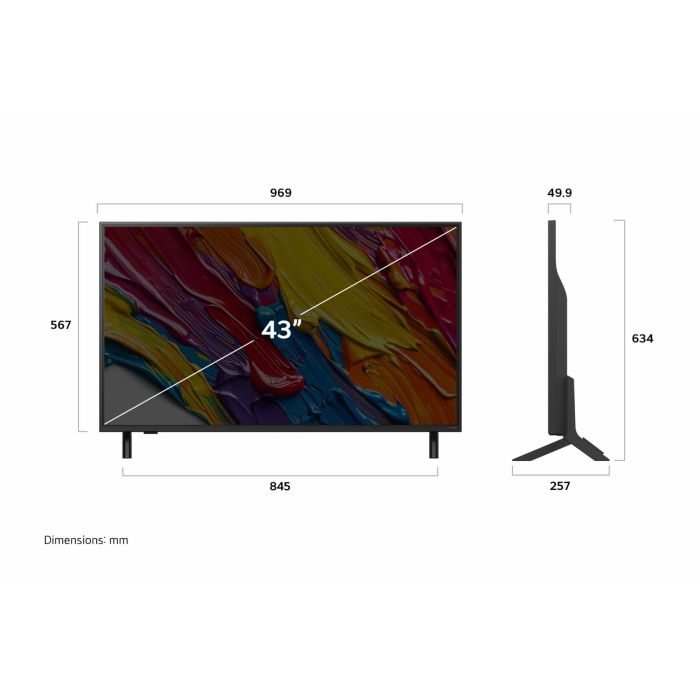 LG 43-inch QNED 4K Smart TV with α7 Gen8 AI Processor