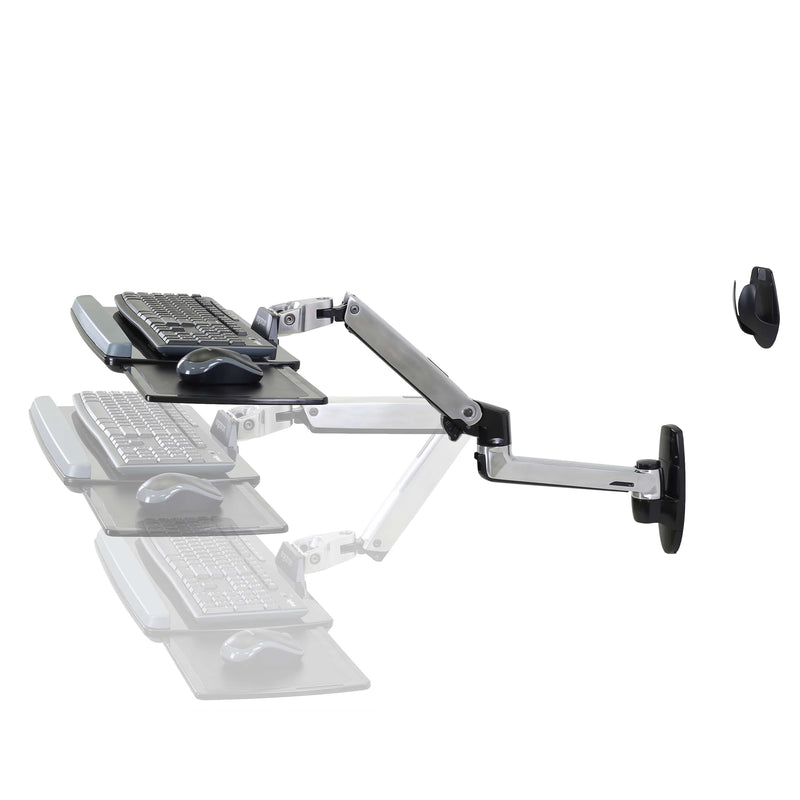 Ergotron LX Wall Keyboard Arm Polished Aluminum