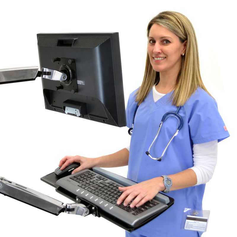 Ergotron LX Wall Keyboard Arm Polished Aluminum