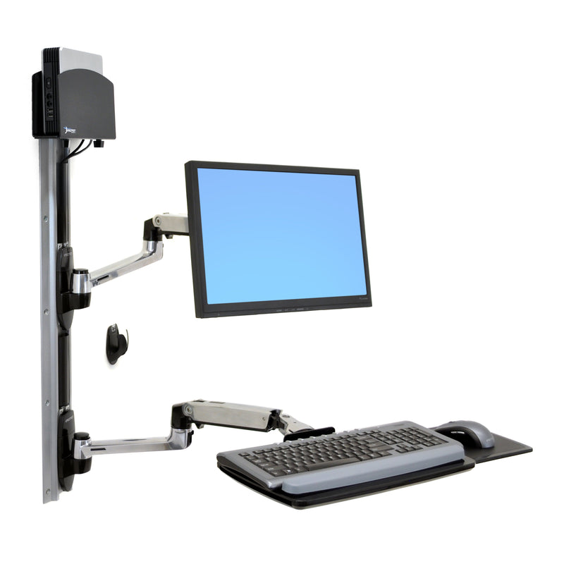 Ergotron LX Wall Mount System Polished Aluminum 45-253-026