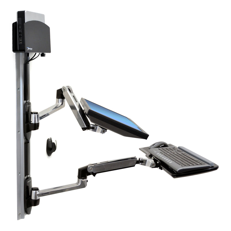 Ergotron LX Wall Mount System Polished Aluminum 45-253-026