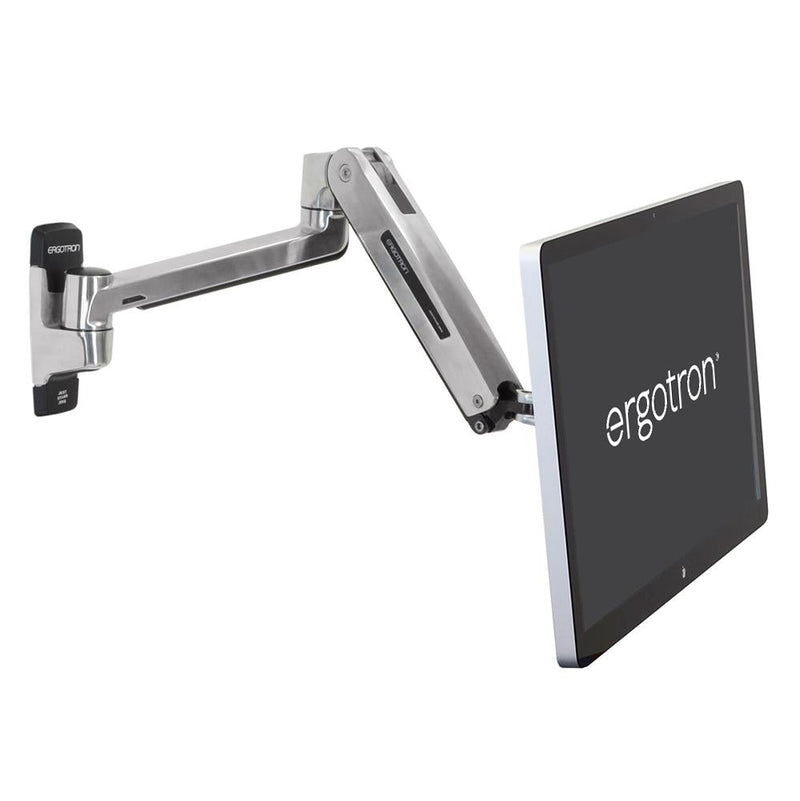 Ergotron LX HD Sit-Stand Wall Arm Polished Aluminum 45-383-026