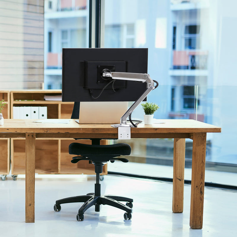 Ergotron MXV Desk Mount Monitor Arm Polished Aluminum 45-486-026