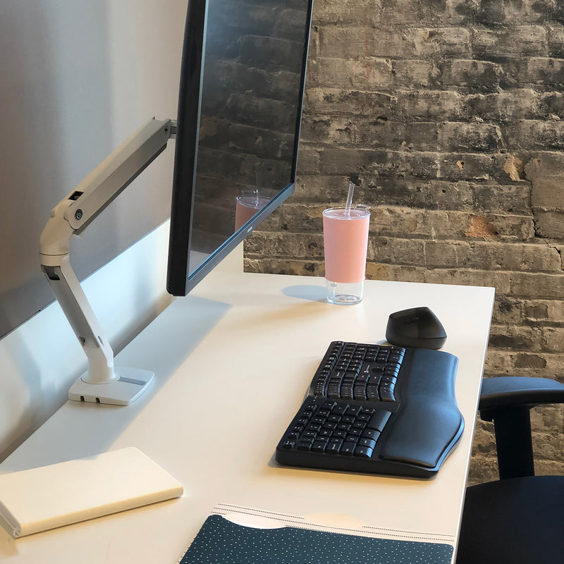 Ergotron MXV Desk Mount Monitor Arm White