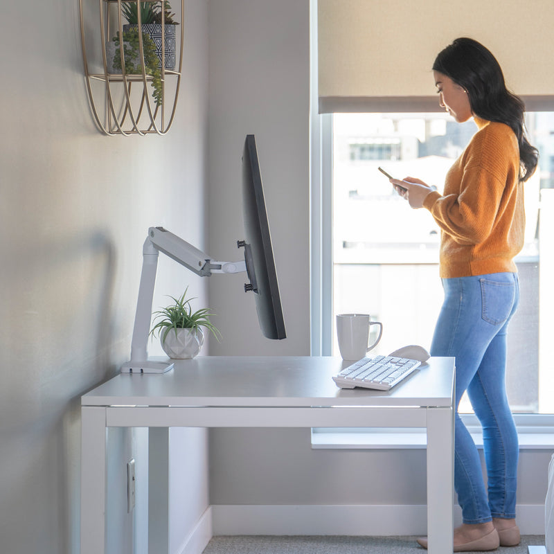 Ergotron MXV Desk Mount Monitor Arm White