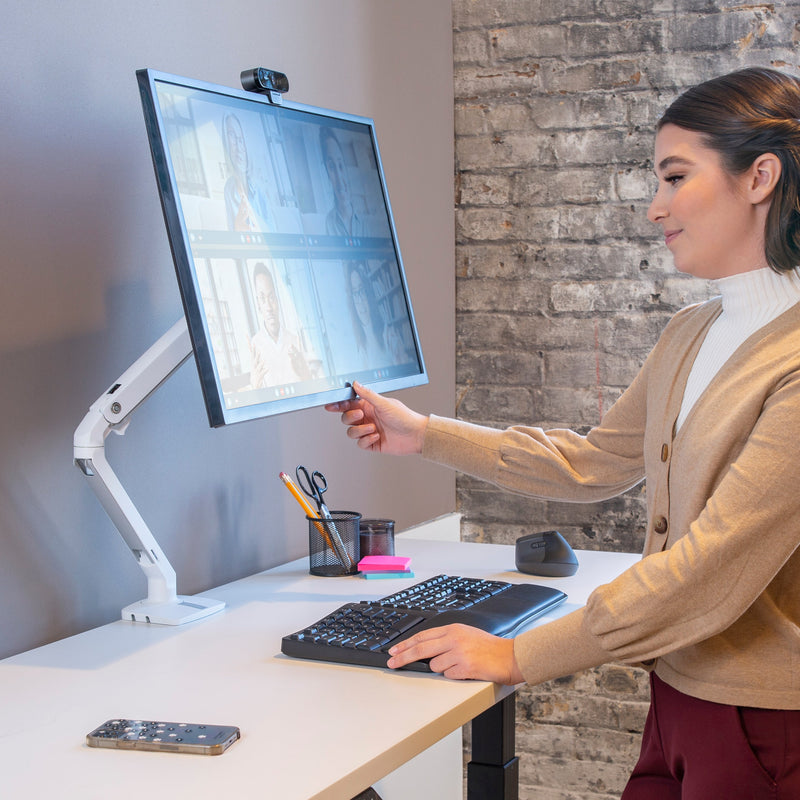 Ergotron MXV Desk Mount Monitor Arm White