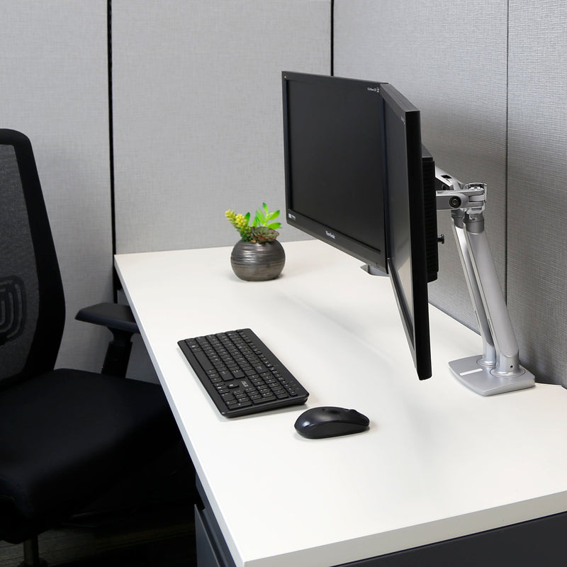 Ergotron MXV Desk Dual Monitor Arm Polished Aluminum 45-496-026