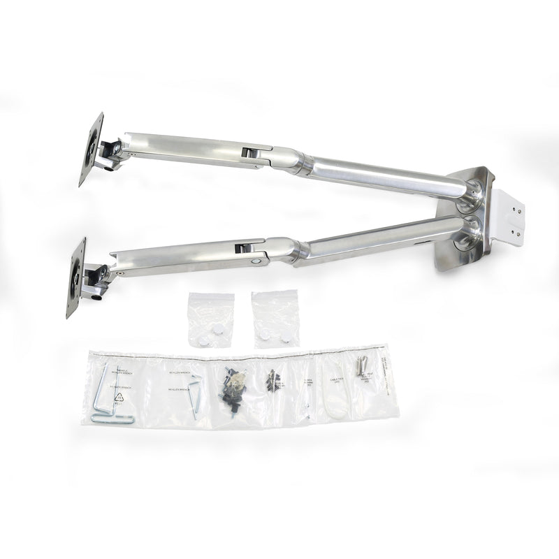 Ergotron MXV Desk Dual Monitor Arm Polished Aluminum 45-496-026