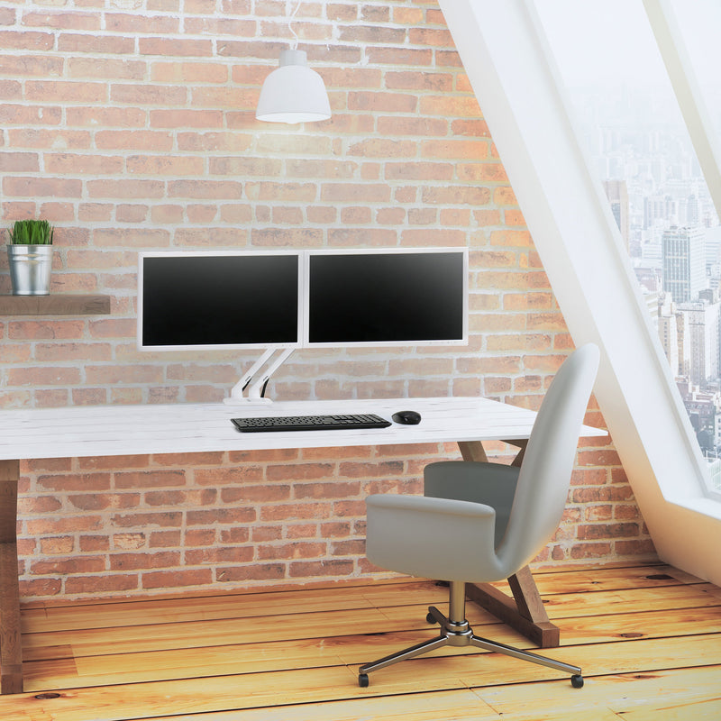 Ergotron MXV Desk Dual Monitor Arm White 45-496-216