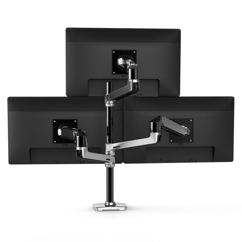 Ergotron LX Dual Desk Mount Stacking Arm Polished Aluminum 45-549-026