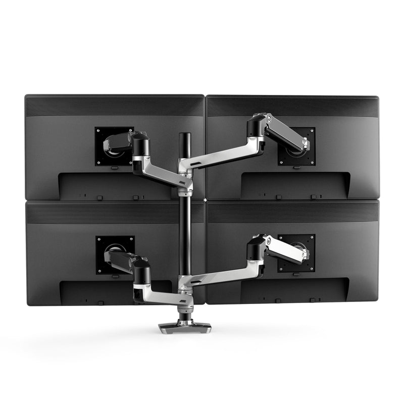 Ergotron LX Dual Desk Mount Stacking Arm Polished Aluminum 45-549-026