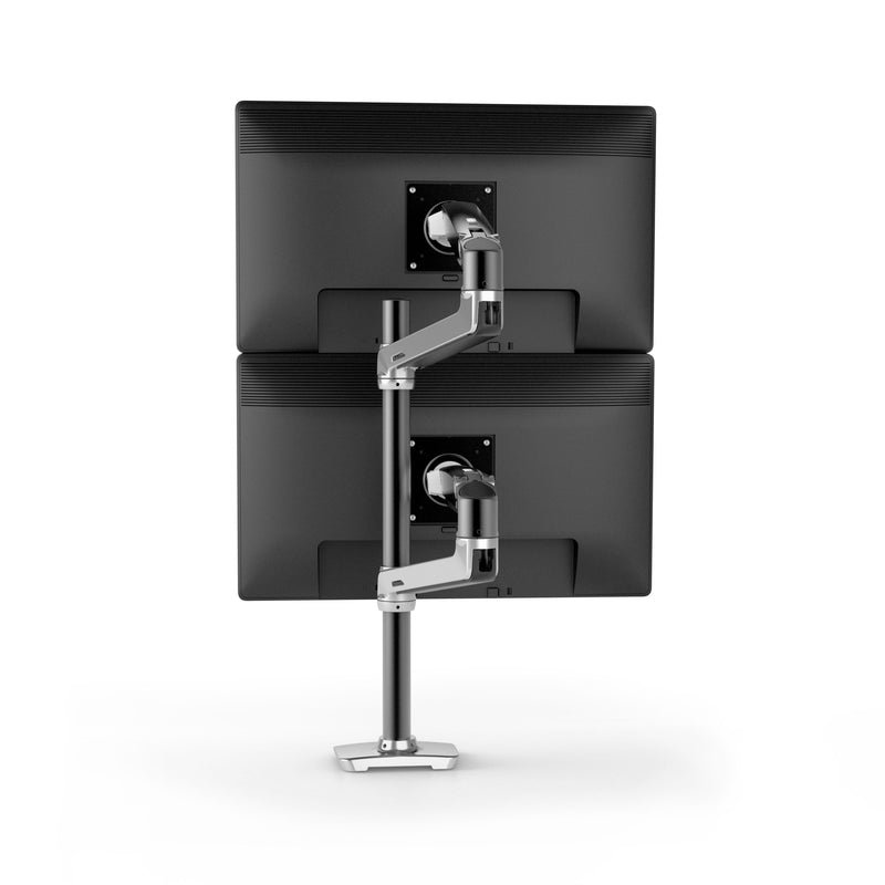 Ergotron LX Dual Desk Mount Stacking Arm Polished Aluminum 45-549-026