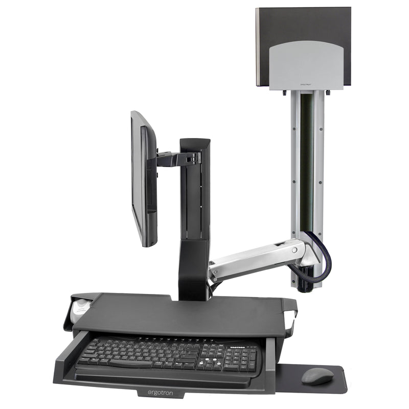 Ergotron SV Combo System Worksurface Medium CPU Holder Aluminum 45-595-026