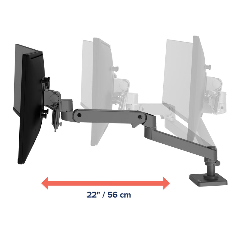 Ergotron LX Pro Desk Dual Direct Arm Dark Grey 45-684-293