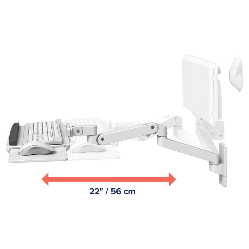 Ergotron LX Pro Wall Keyboard Arm White 45-685-290