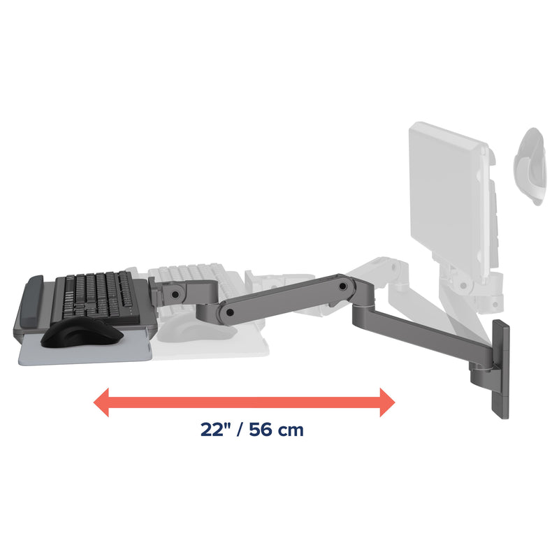 Ergotron LX Pro Wall Keyboard Arm Dark Grey 45-685-293