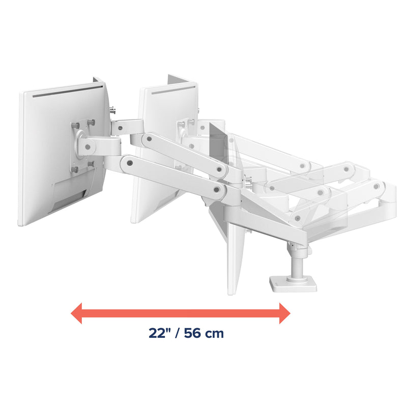 Ergotron LX Pro Dual Side-by-Side Arm White 45-686-290