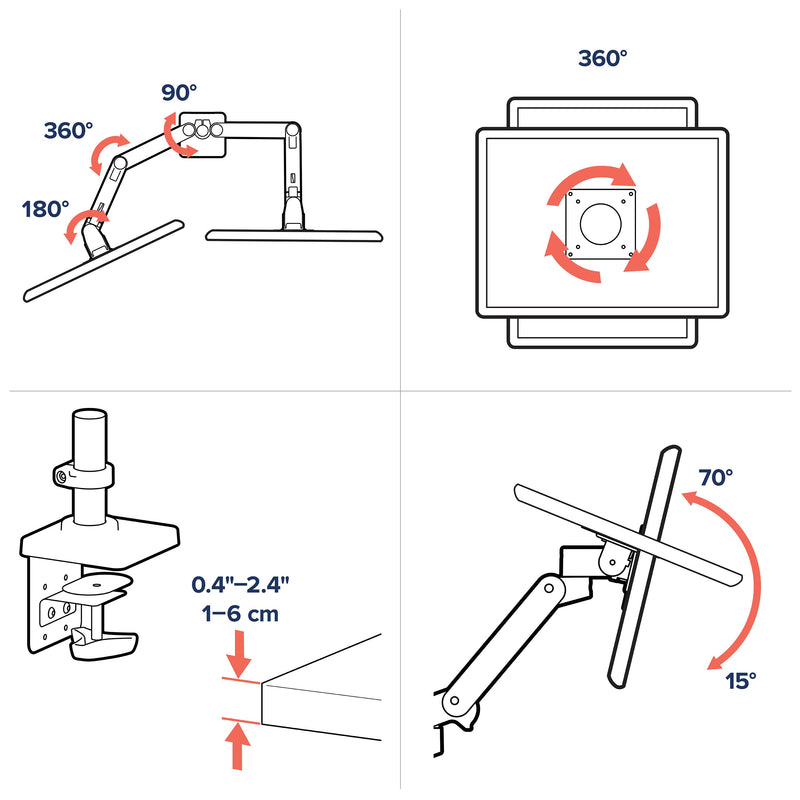 Ergotron LX Pro Dual Side-by-Side Arm White 45-686-290