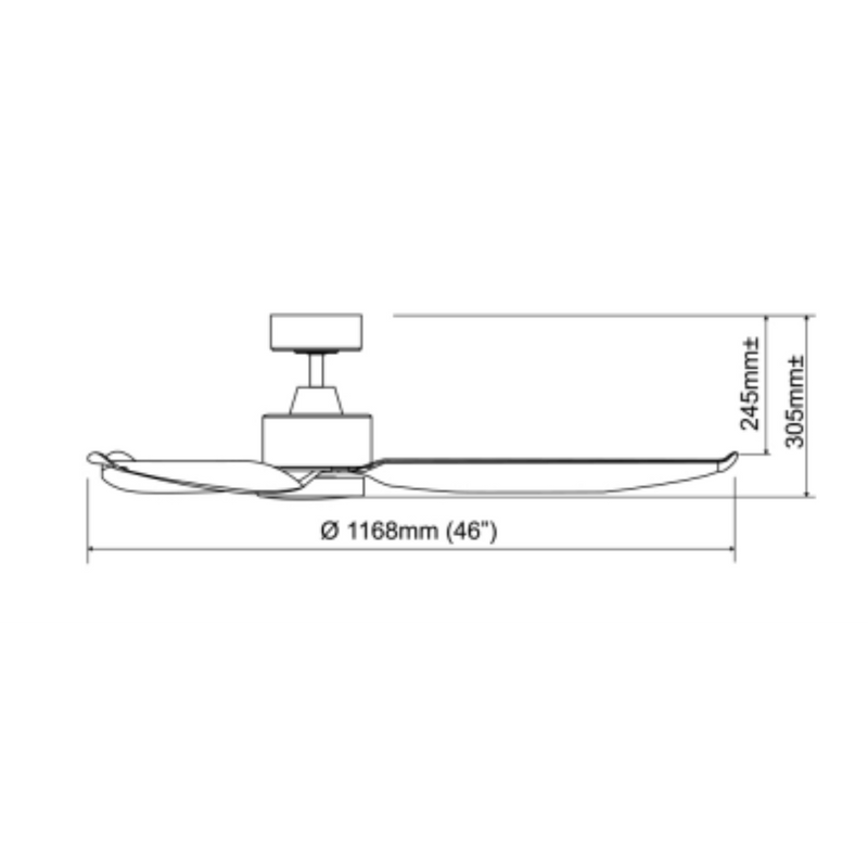 EuropAce ECF46R 46-Inch Ceiling Fan