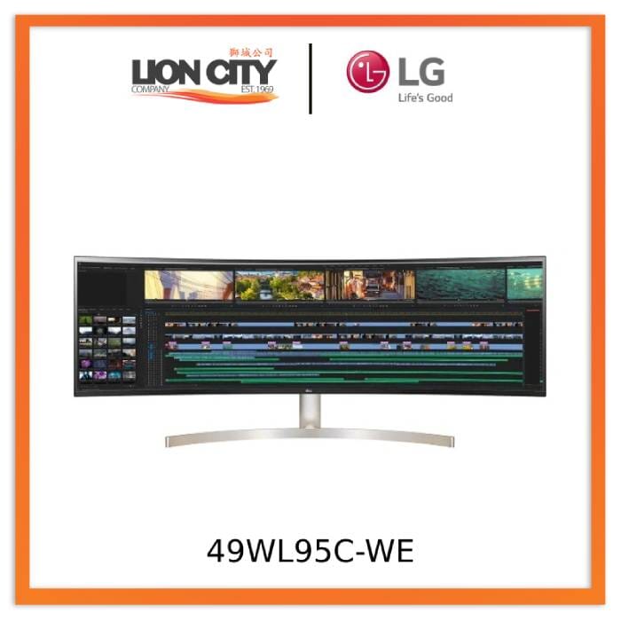 LG 49WL95C-W 49 Inch 32:9 UltraWide Dual QHD IPS Curved LED Monitor with HDR 10