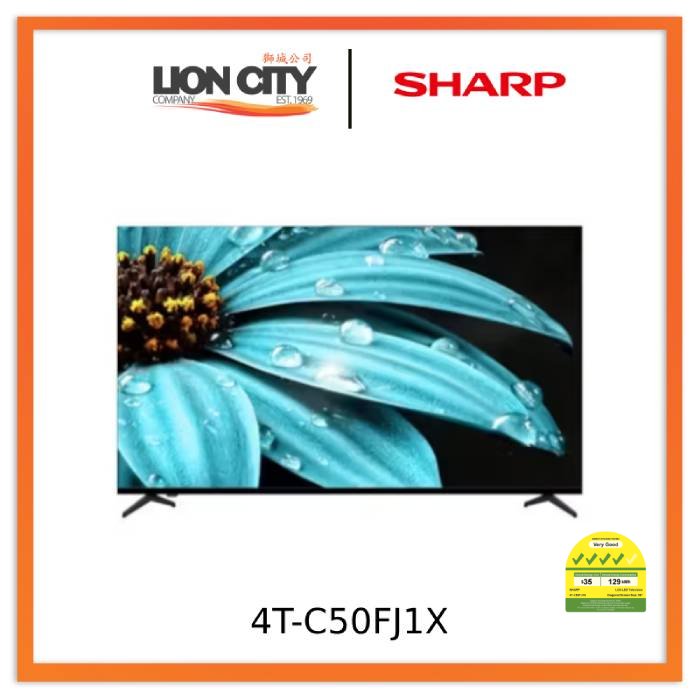 Sharp 4TC50FJ1X 50" 4K UHD HDR Dolby Audio Digital Google TV